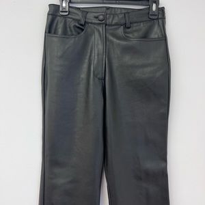Vintage French Vegan Leather Pants